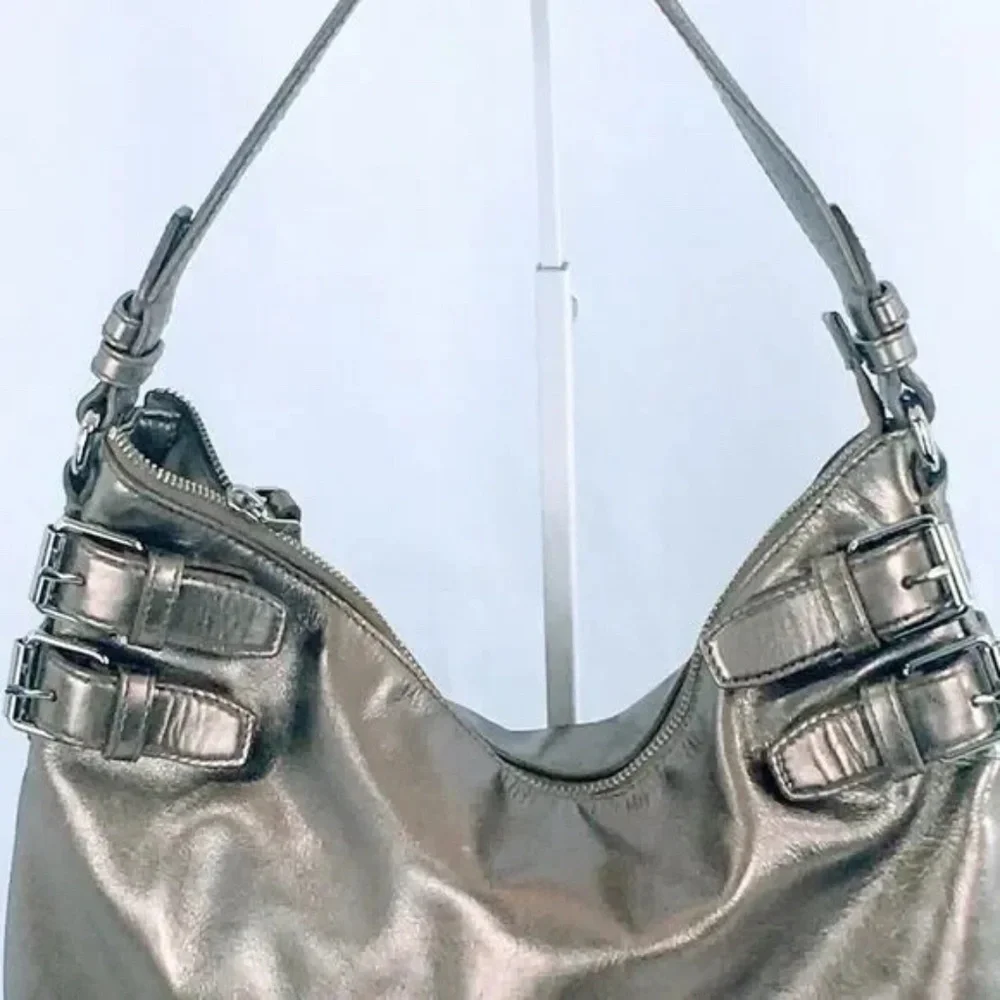Cole Haan Metallic Taupe Hobo Shoulder Bag
